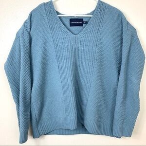 Calvin Klein sweater v neck blue size XL